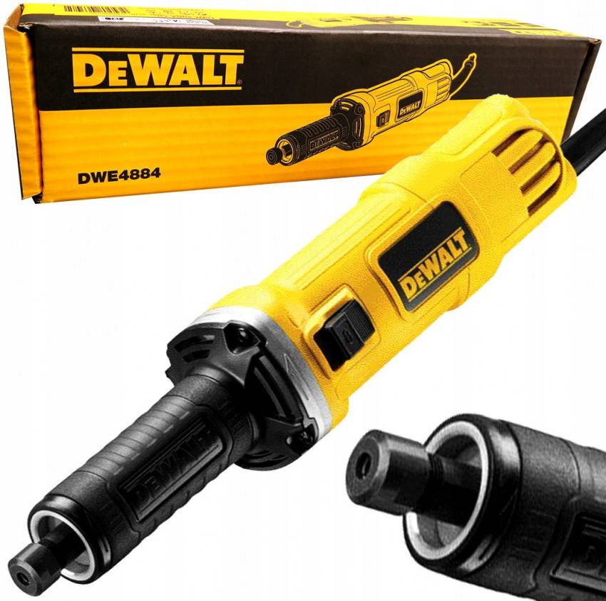 Прямошліфувальна мережева машина  450Вт, цанга 6мм, DeWALT DWE4884-DWE4884