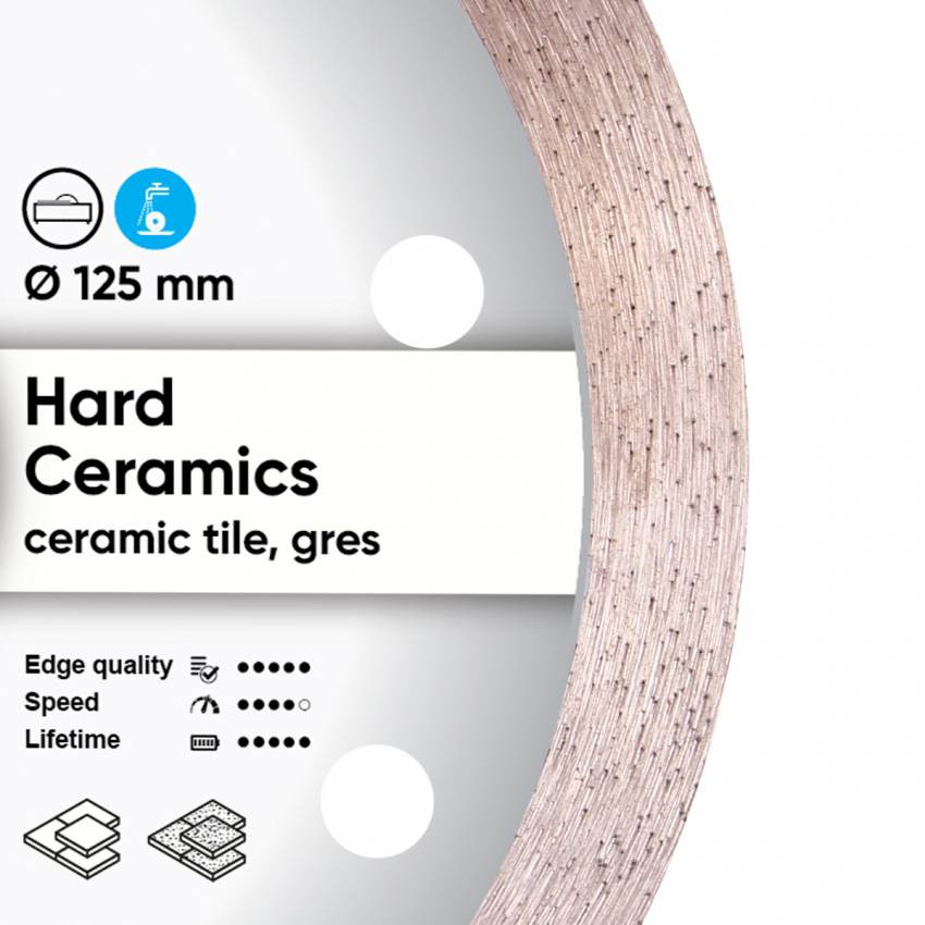 Круг алмазний вiдрiзний 1A1R 125x1,4/1,0x10x22,23 Hard ceramics-11115048010