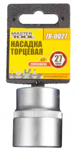 Насадка торцева 6-гранна MASTERTOOL 1/2&quot; 27 мм CRV 78-0027