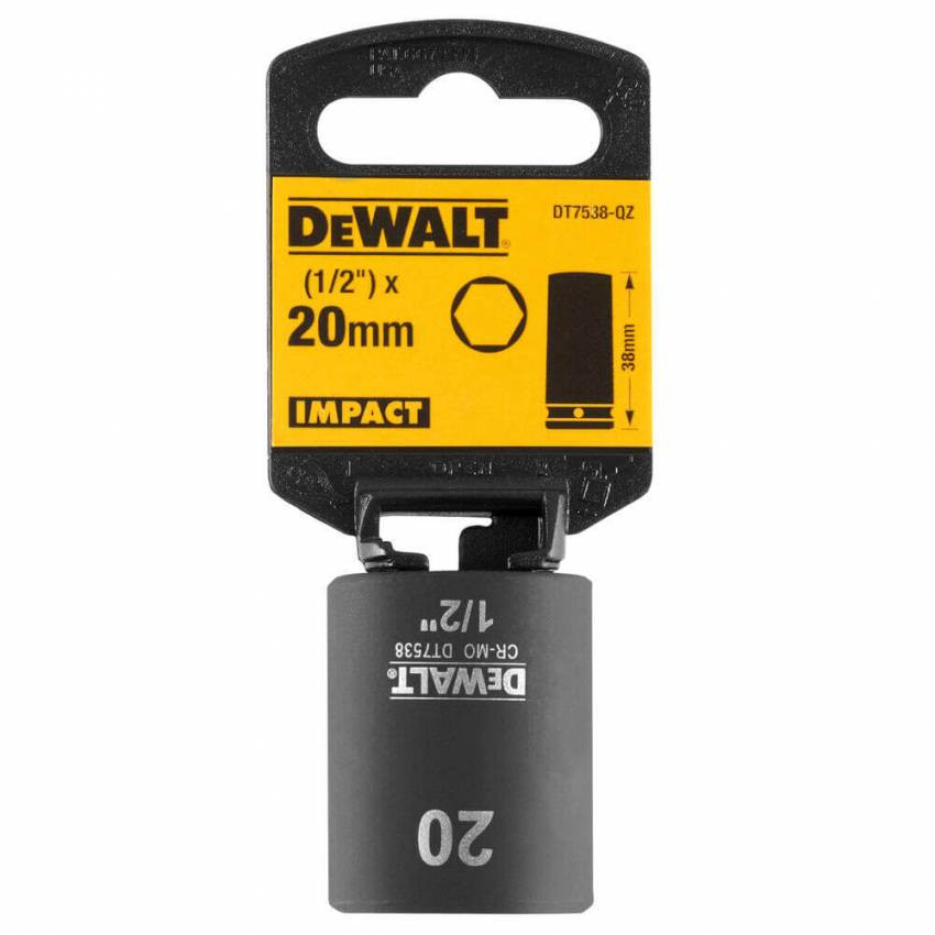 Головка торцева коротка ударна IMPACT DeWALT DT7538-DT7538