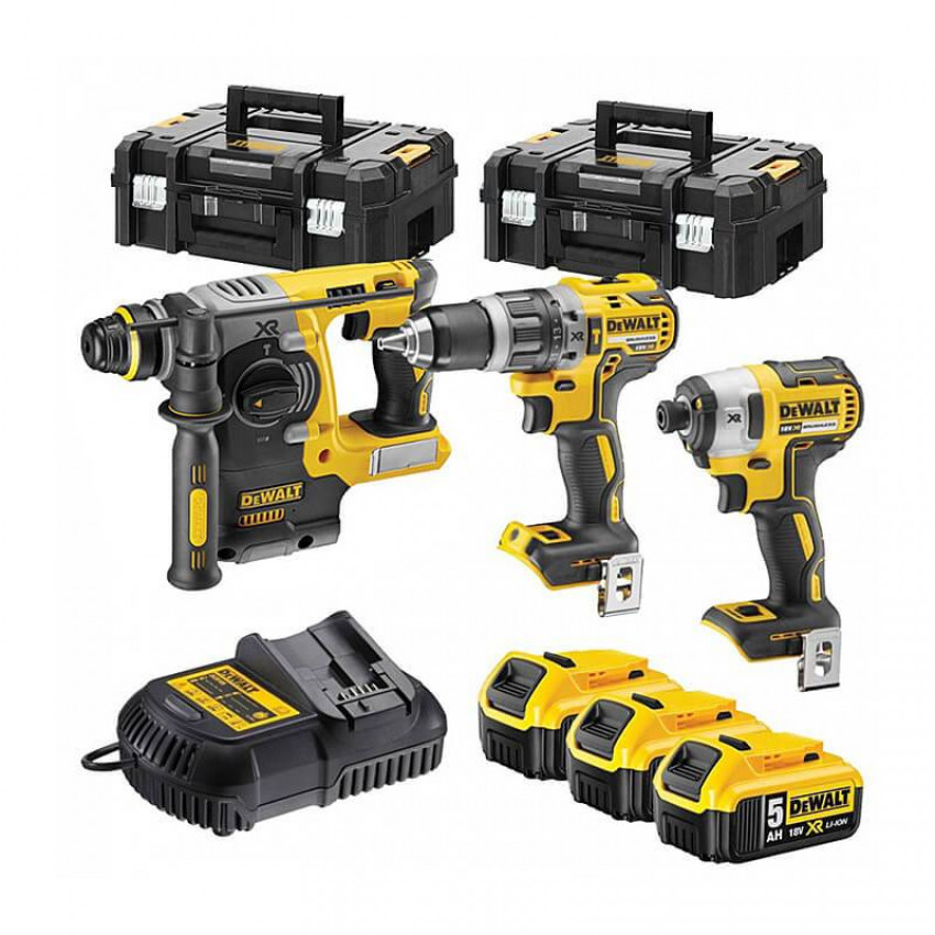 Набір з трьох безщіткових інструментів DeWALT DCK368P3T-DCK368P3T