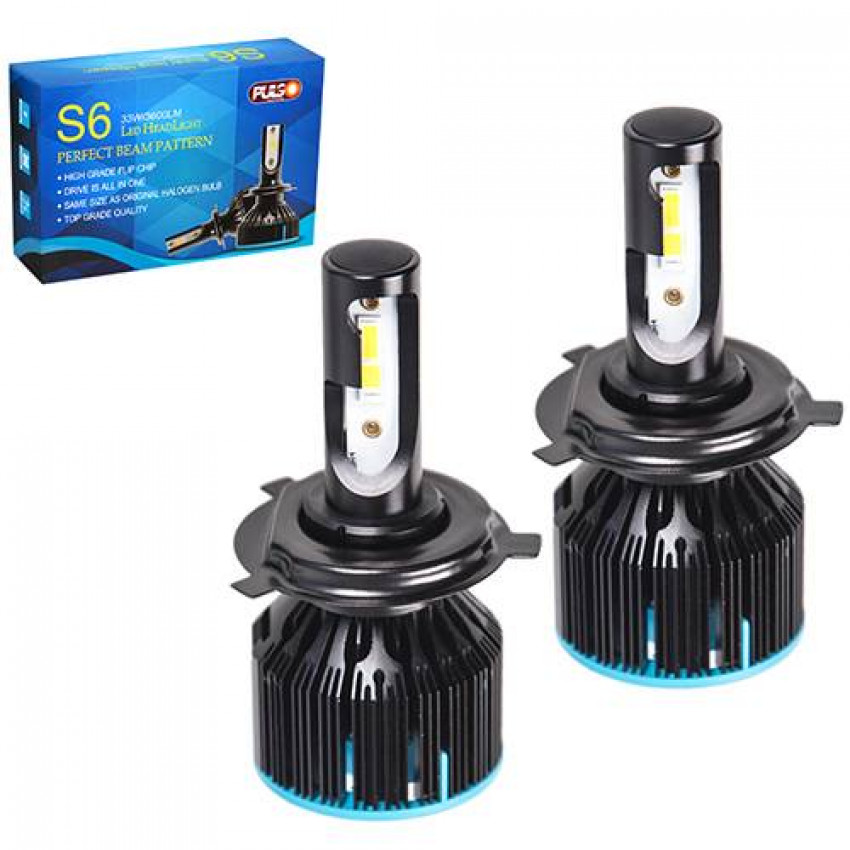 Лампи PULSO S6/LED/H4-H/Flip Chip/12-24V/33W/3600Lm/6000K-S6-H4