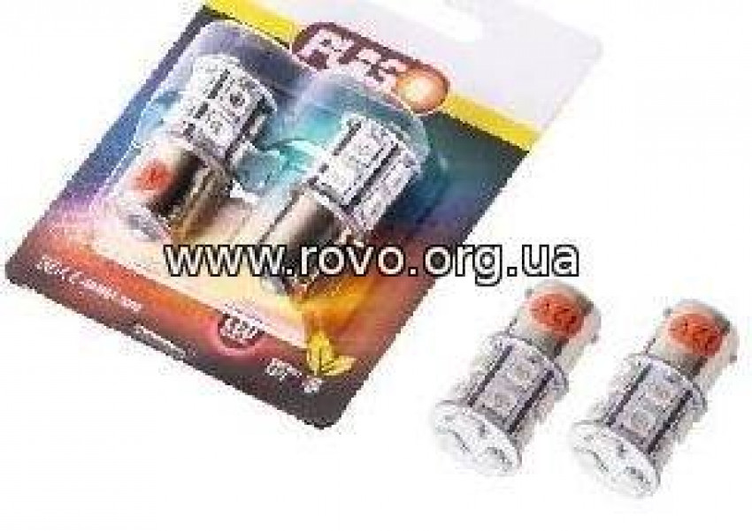 Лампи PULSO/габаритні/LED S25/BA15s/13 SMD-5050/12v/Red/1 конт.-