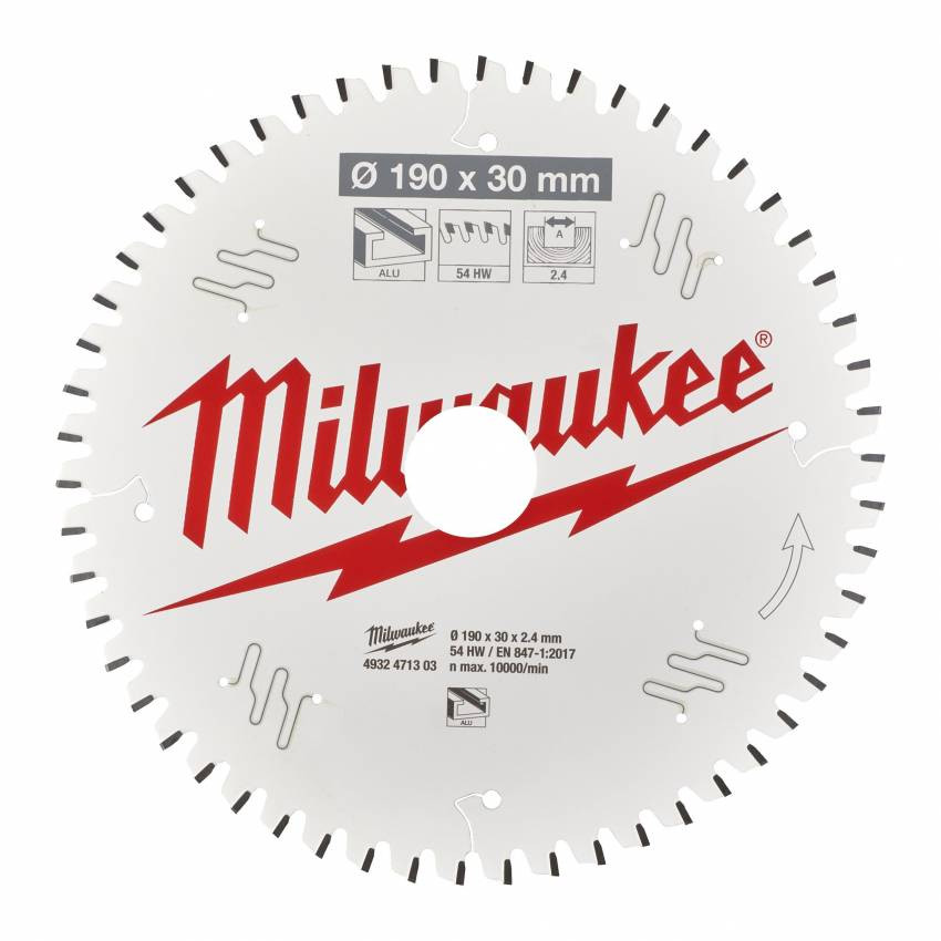 Диск пильний Alu PFTE MILWAUKEE, Ø165х20х2, 2мм, 52 зуб.-4932471296