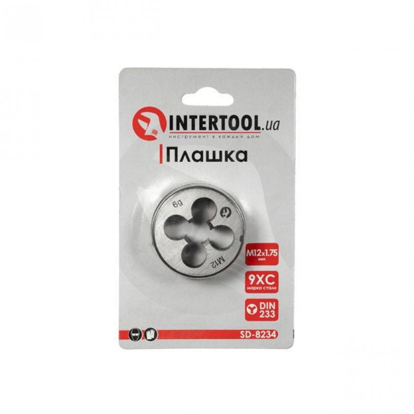 Плашка M12x1,75 мм INTERTOOL SD-8234-SD-8234