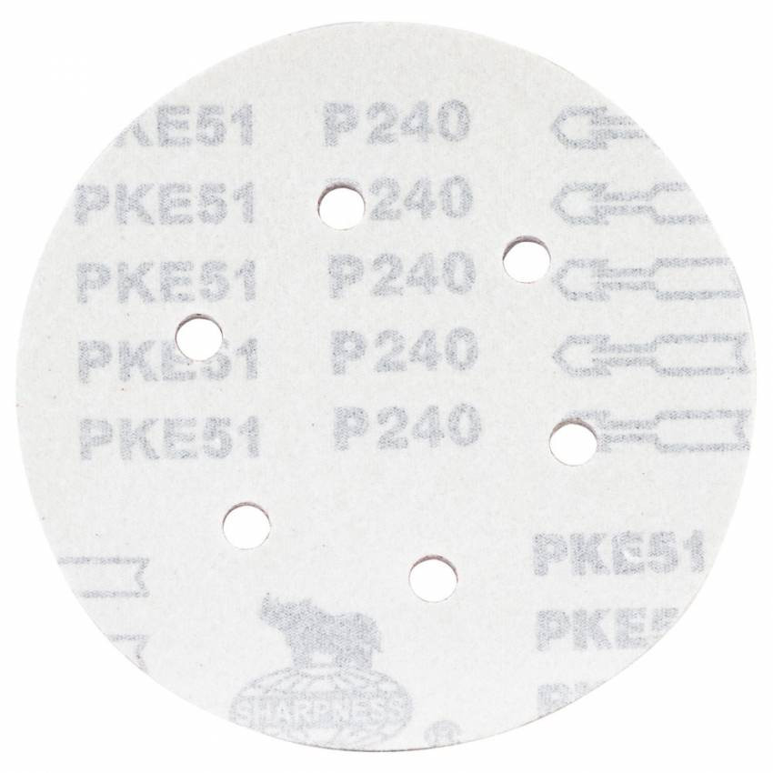 Шліфувальне коло 6 отворів Ø150мм P240 (10шт) Sigma (9122311)-9122311