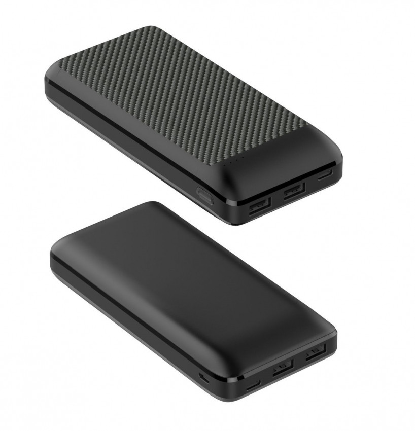 Універсальний мобільний акумулятор Power Bank Quick Charge QM-PB1020 black 20 000mAh 3.7V (2-USB)-QM-PB1020