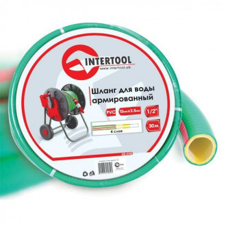 Шланг для води чотиришаровий, 1/2&quot;, 30 м, армований, PVC INTERTOOL GE-4105-[articul]