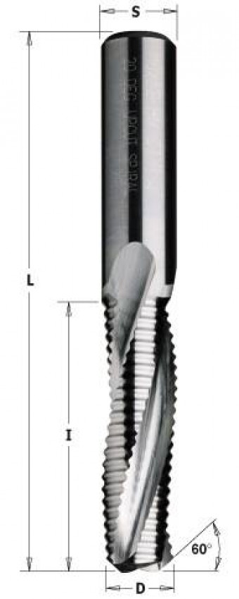 195.143.11 Фреза спіральна D=S=14 I=58 L=110 Z=3 чорнова обробка <60 V-Point-195.143.11