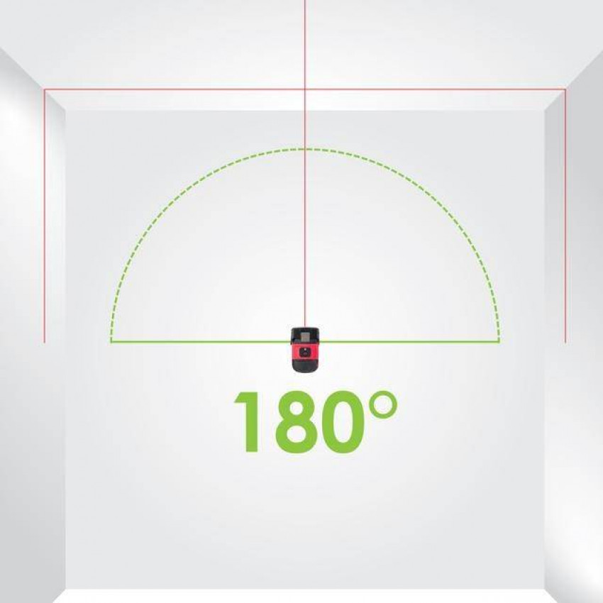 Рівень лазерний 180°, 2 лазерні головки INTERTOOL MT-3051-MT-3051