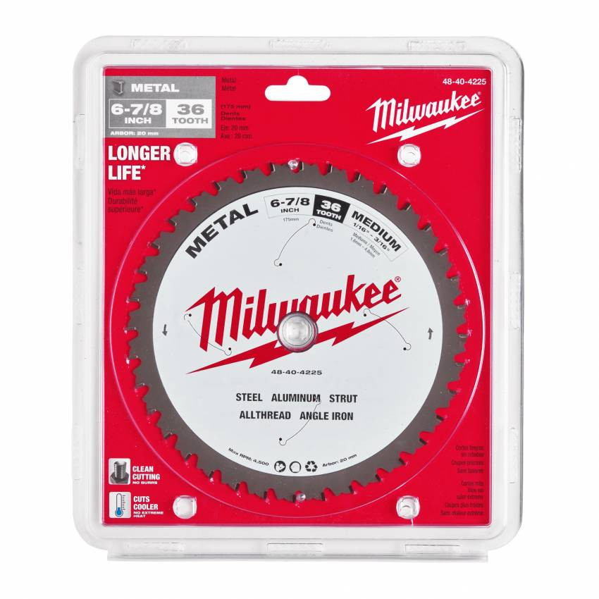 Диск пиляльний PFTE MILWAUKEE, Ø174х20х1,6мм, 60 зуб. 4-48404225