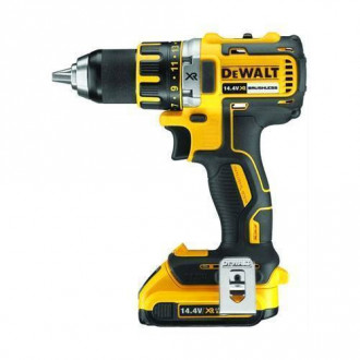 Дриль/шуруповерт DeWalt, безщіткова, XR Li-Ion, 14.4V, 2 акумулятори 2 А/год, 57 Нм, патрон 1.5-13 мм-[articul]