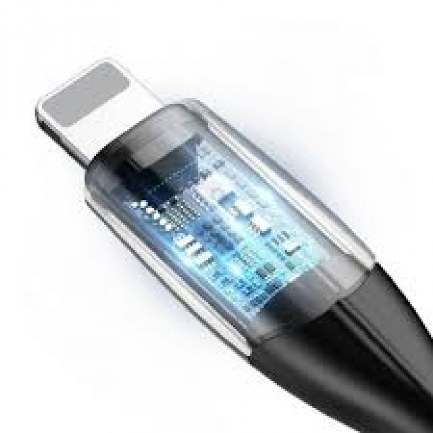 Кабель Baseus Horizontal USB 2.0 to Lightning 1.5A 2M Чорний (CALSP-C01)-