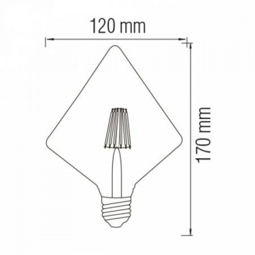 Світлодіодна лампа Filament RUSTIC PYRAMID-6 6W E27-001 035 0006