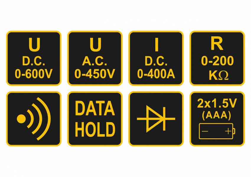 Мультиметр-кліщі для вимірювання електричних параметрів VOREL: цифрові з LCD-дисплеєм-81801