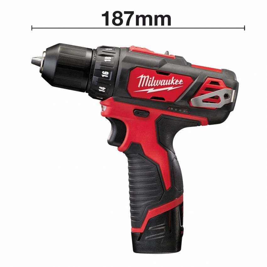 Дрель-шуруповерт, крут. мом. 38 Нм, MILWAUKEE M12 BDD-402C 4933441925-4933441925