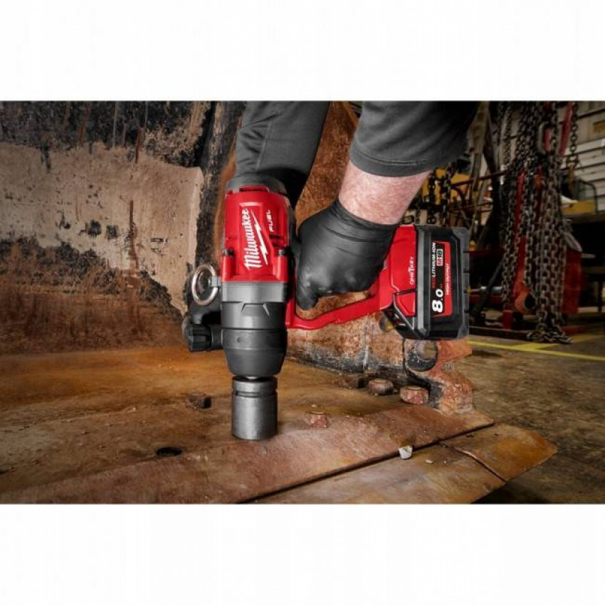 Гайковерт акумуляторний 1" MILWAUKEE, M18 ONEFHIWF1-802X, 2400Нм (зарядний пристрій, 2 акум.Х 8Ач, HDкейс)-4933459733