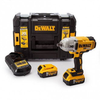 Гайковерт ударний акумуляторний безщітковий DeWALT DCF899P2, XR Li-Ion 18 В, 5 Аг, 950 Нм, 400/1200/1900 об/хв, 2400 уд/хв,-[articul]