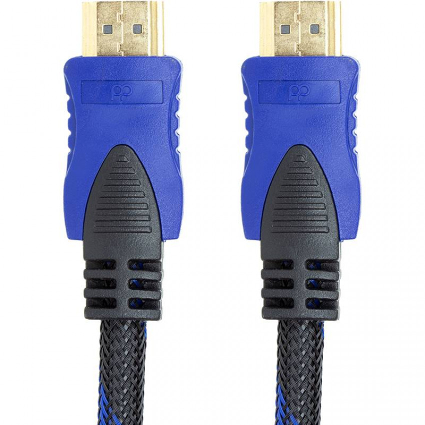 Відео кабель PowerPlant HDMI - HDMI, 1.5м, позолочені конектори, 1.3V, Nylon-KD00AS1177