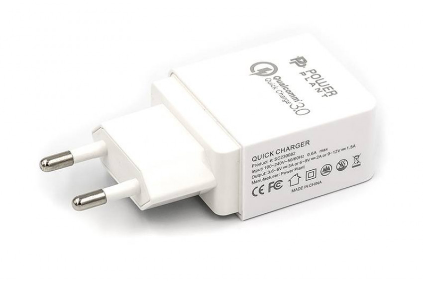 Зарядний пристрій PowerPlant Qualcomm Quick Charge 3.0-SC230082