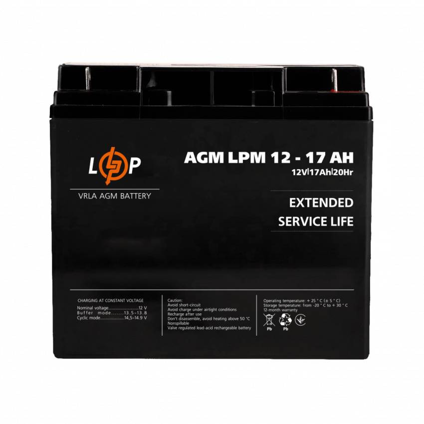 Акумулятор AGM LPM 12V - 17 Ah (2020)-