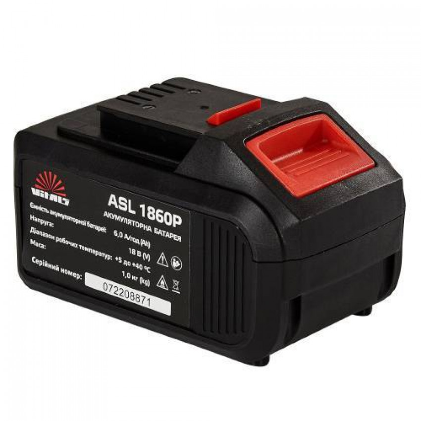 Батарея акумуляторна Vitals AB 1860 SmartLine-174615