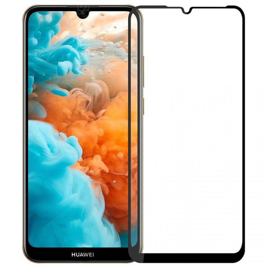 Захисне скло Full screen PowerPlant для Huawei Y7 (2019), Black-GL606399