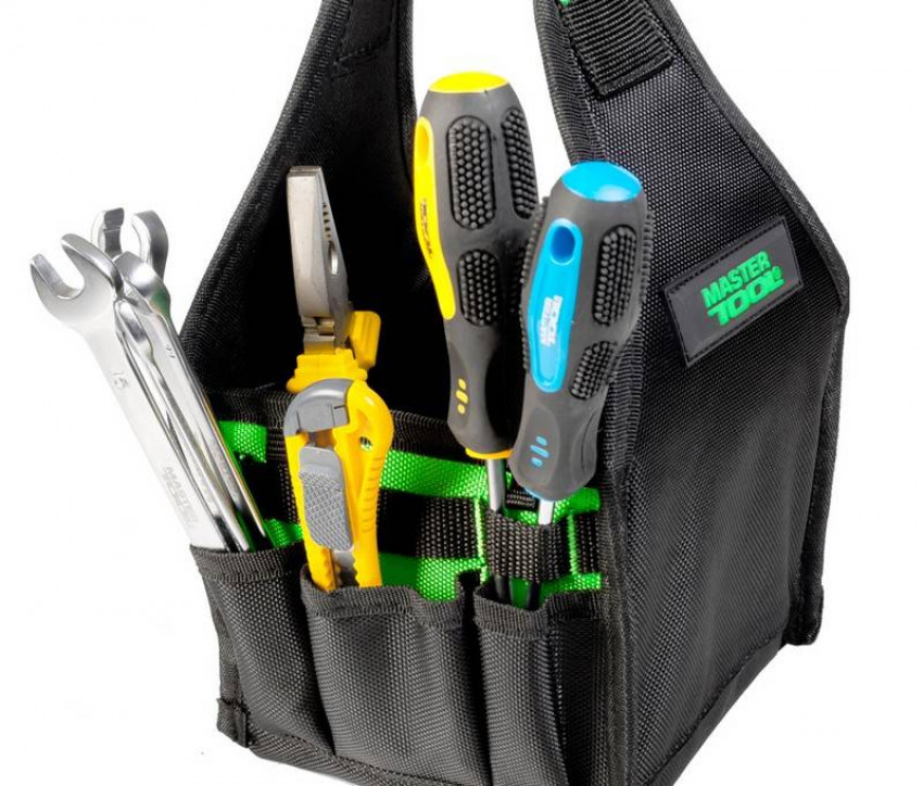 Сумка для інструментів відкрита MASTERTOOL 160х170х310 мм 1680 DEN 8 кишень посилене дно 79-1930-79-1930