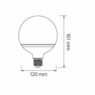 Світлодіодна лампа GLOBE-20 20W E27 4200К