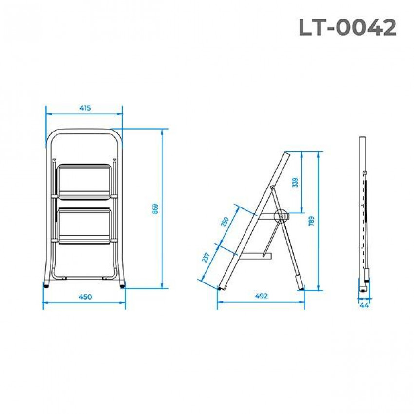 Драбина 2 щаблі 300x200 мм INTERTOOL LT-0042-LT-0042