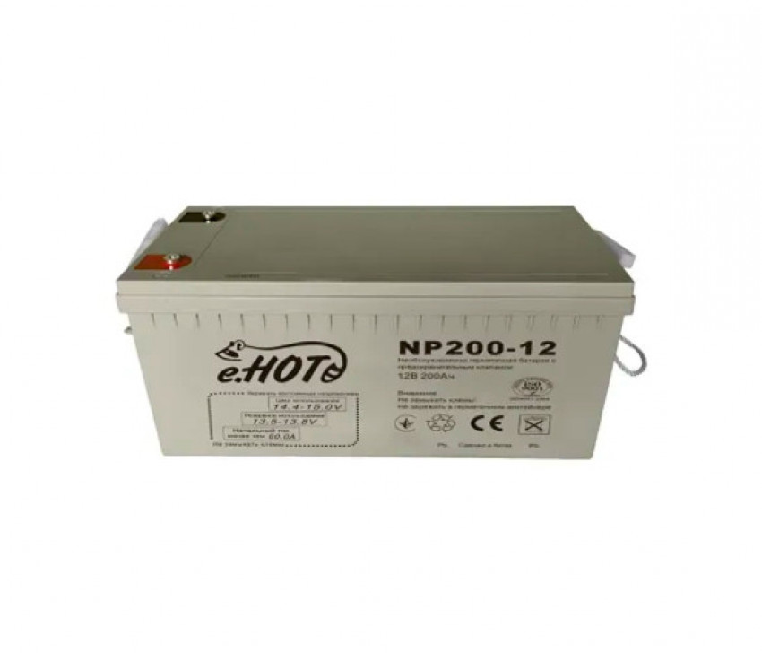 Акумуляторна батарея ENOT MultiGEL 12V 200Ah, M6, (331x175x216mm), 56kg-37143