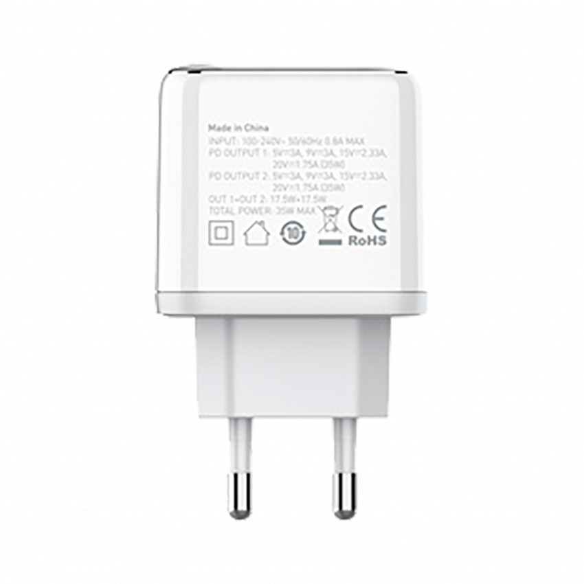 Зарядка для телефону LogicPower 35W (Type-C + USB) QC + кабель (Type C to Lightning)-