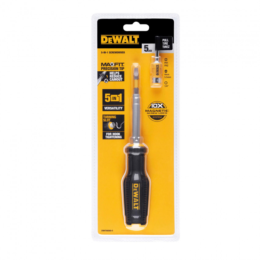 Викрутка - набір FULL FIT 6 Way з двома змінними бітами DeWALT DWHT66569-0-DWHT66569-0