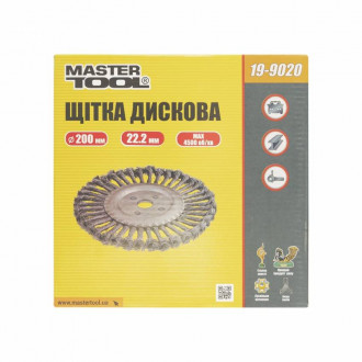 MasterTool Щітка дискова із плетеного дроту D200*22.2мм, Арт.: 19-9020