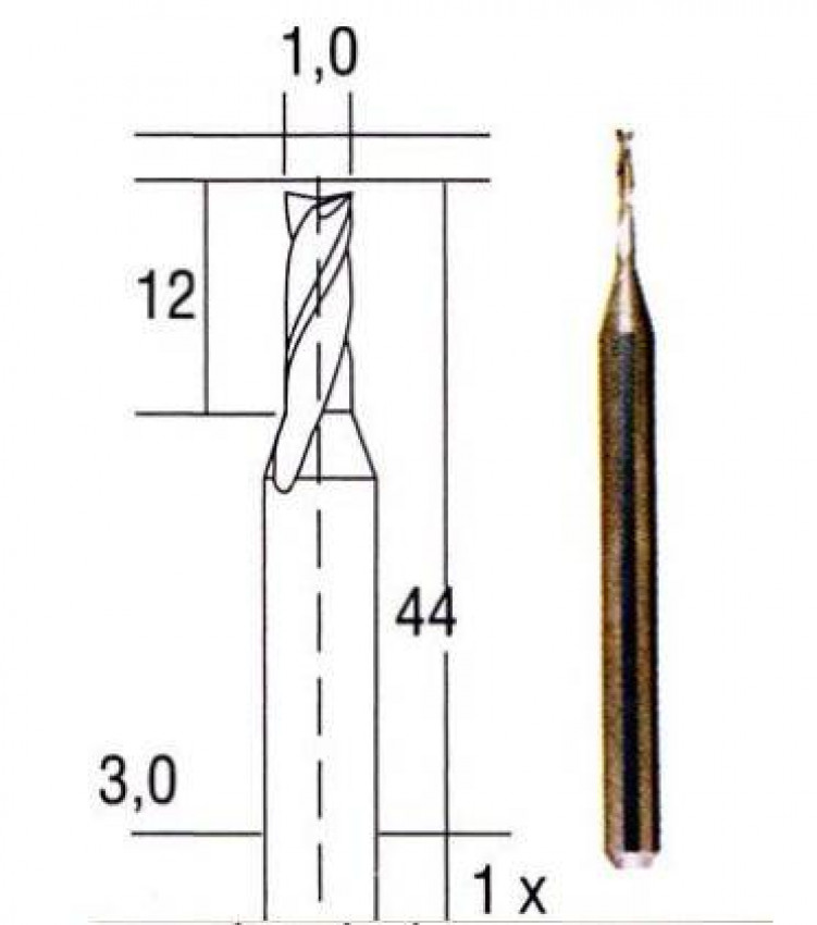 Твердосплавна фреза, діам. 1 мм-PRO-28758