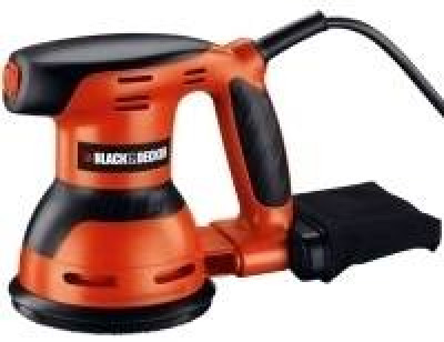 Ексцентрикова шліфувальна машина BLACK DECKER KA198, 260Вт, 125мм, 13000об/хв., амплітуда 3мм, вага 2кг.-[articul]