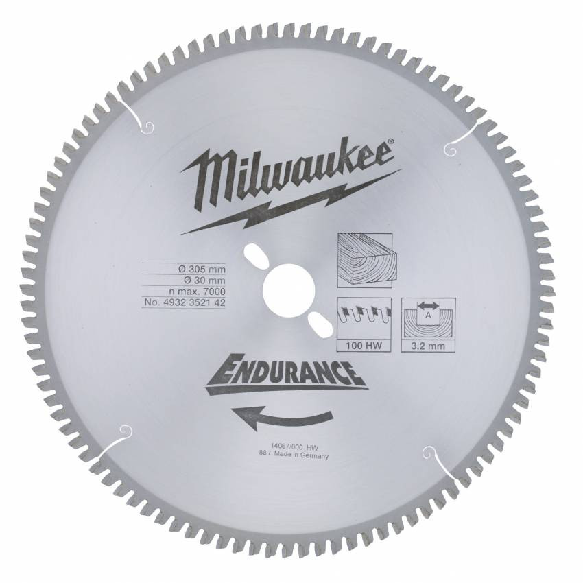 Диск пильний MILWAUKEE, Ø305x30мм, 100 зуб.-4932471322