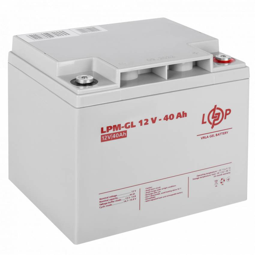 Акумулятор гелевий LPM-GL 12V - 40 Ah-