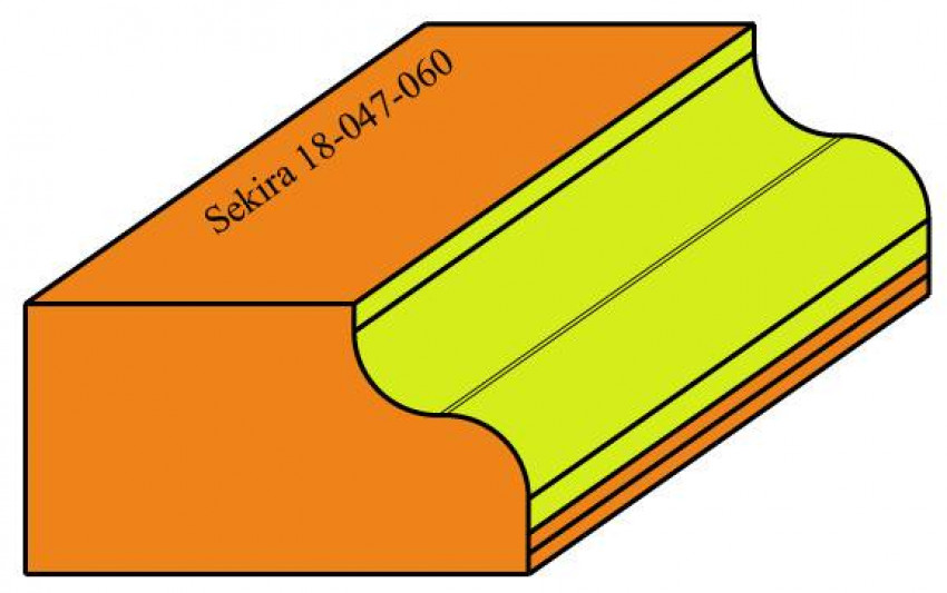 Фреза Кромкова калювальна №2005 (R6, D38, h16) 18-047-060-18-047-060