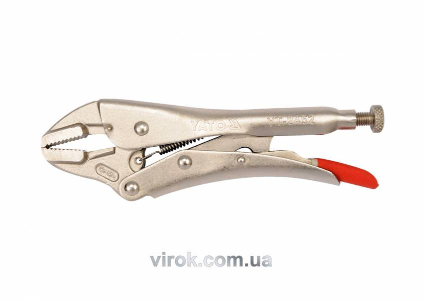 Кліщі затискні ЯТО: Cr-Mo, L=180 мм [6/24]-YT-2452