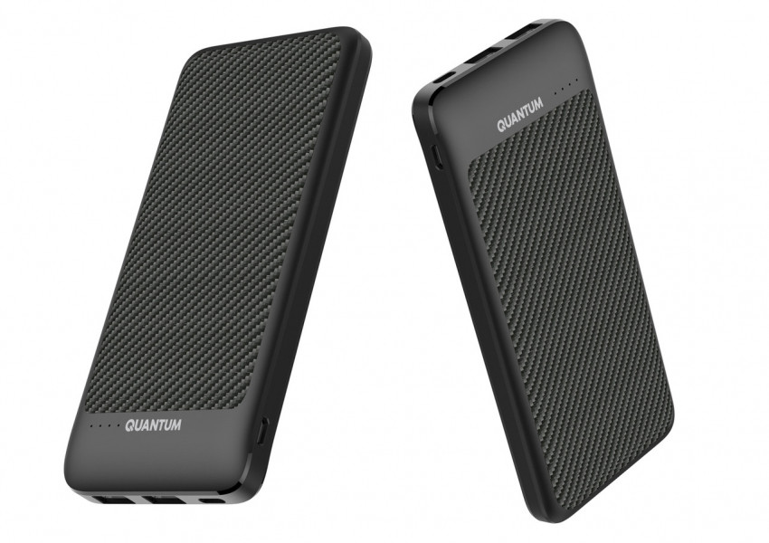 Універсальний мобільний акумулятор Power bank Quantum QM-PB1010 black 10 000mAh 3.7V (2-USB)-QM-PB1010