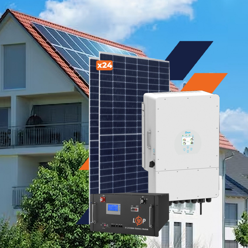 Комплект СЕС DEYE for LP 12 kW GRID 3Ф з АКБ 11.77 kW-