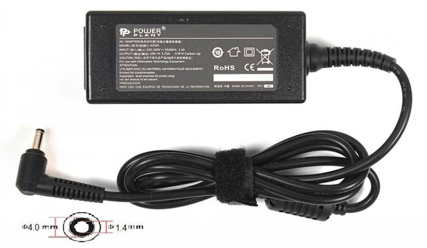 Адаптер для ноутбука PowerPlant ASUS 220V, 19V 33W 1.75A (4.0*1.35)-AS33F4014