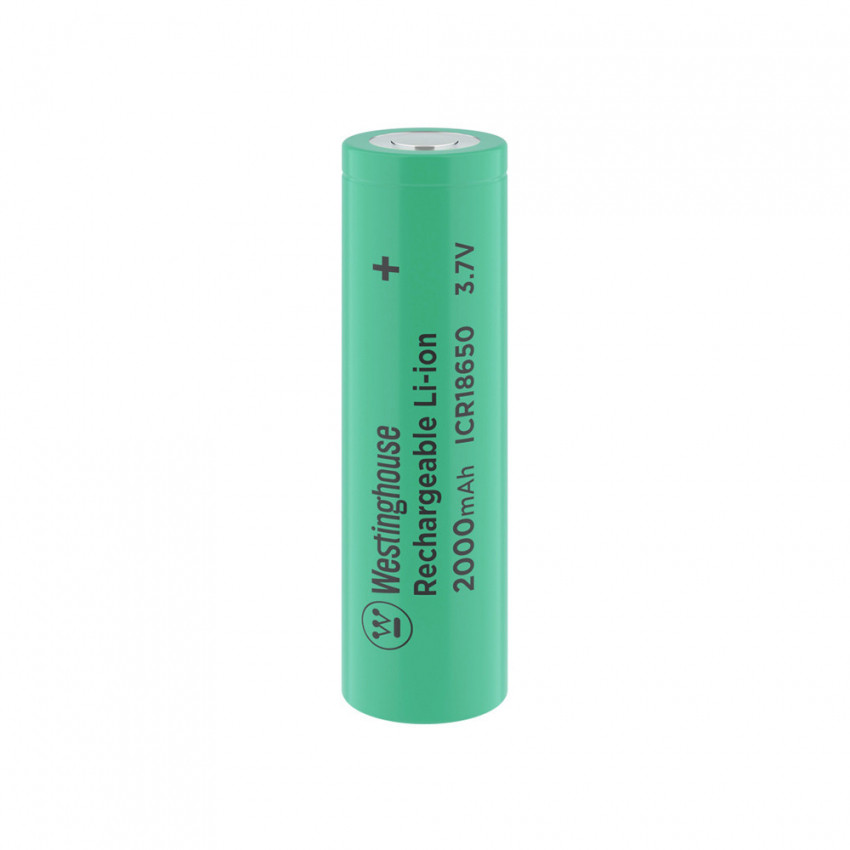 Акумулятор літій-іонний Westinghouse Li-ion ICR18650, 2000mAh, 1С, 1шт/уп-ICR18650F-2000(2200)