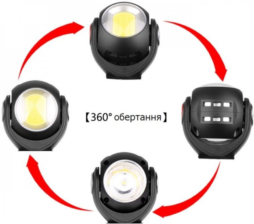 Ліхтар worklight  Quantum QM-FL2020 Transformer  5W LED+COB  з USB-QM-FL2020