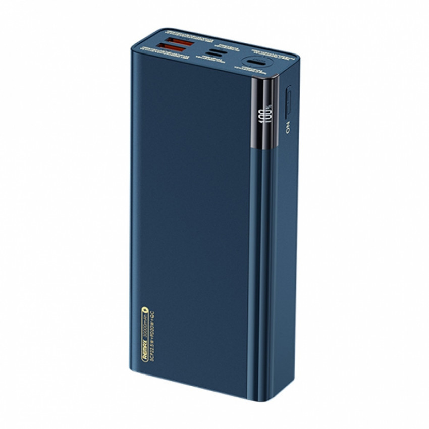 Зовнішній акумулятор Remax Riji 22.5W QC+PD 30000mAh Синій (RPP-257)-