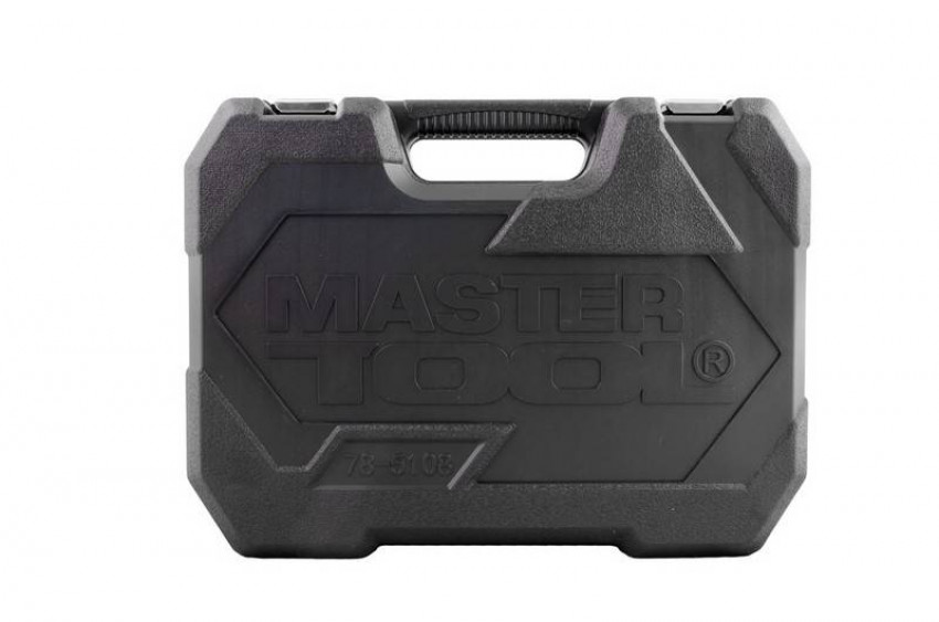 Набір насадок торцевих MASTERTOOL CrV 1/4" і 1/2" тріскачка 72Т 108 шт кейс 78-5108-78-5108