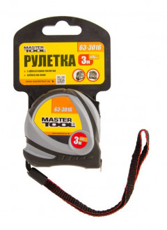 MasterTool Рулетка 3 м*16 мм з фіксатором полотна, Арт.: 63-3016