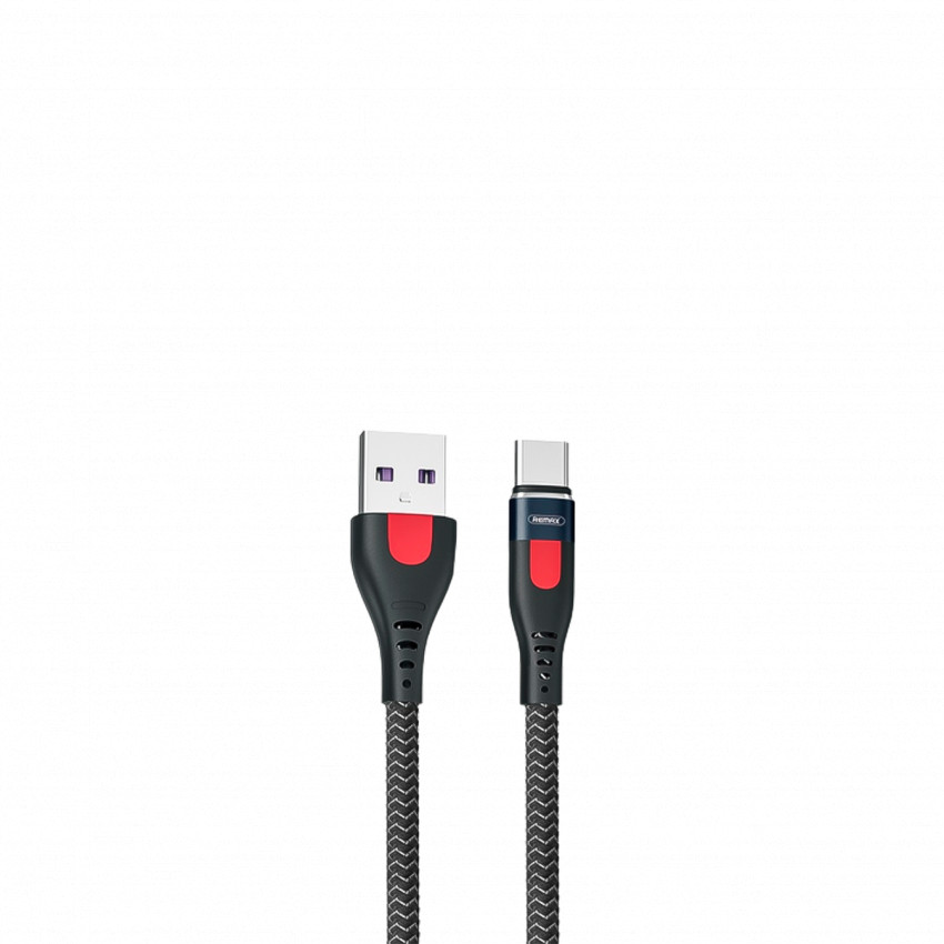 Кабель Remax Lesu Pro Aluminum Alloy USB 2.0 to Type-C 5A 1M Чорний (RC-188a)-