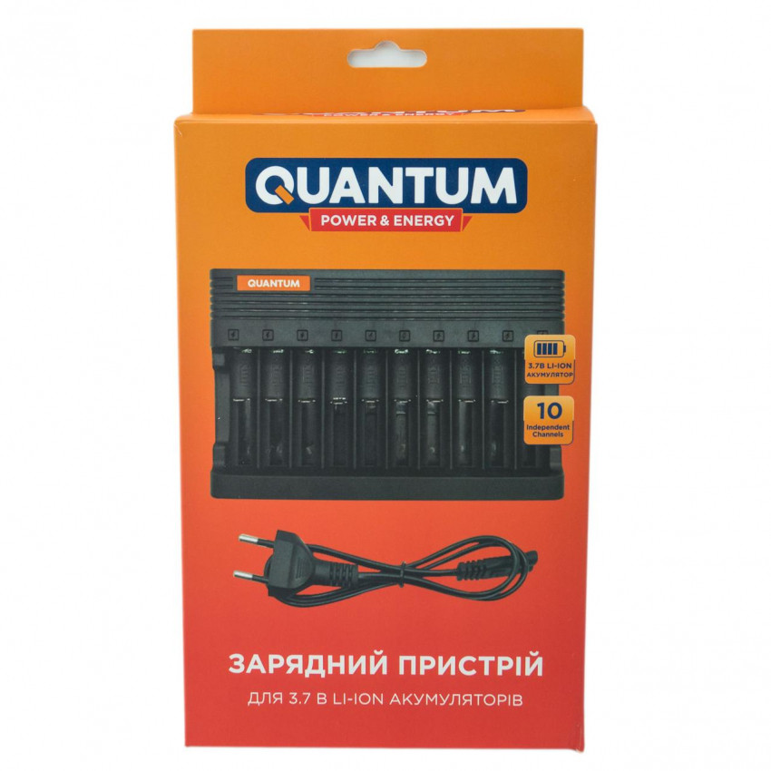 Зарядний пристрій Quantum QM-BC5100 для Li-ion 3.7V акум. 10-slot (220V)-QM-BC5100